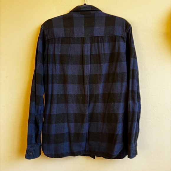 UNIQLO Blue Buffalo Check Flannel Button Up - Picture 5 of 7